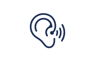 Ear icon representing hearing