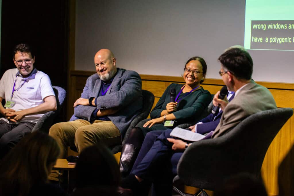 A panel discussion at RNID's Hearing Therapeutics Summit 2025.