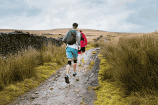 Someone taking part in an ultra-challenge event.